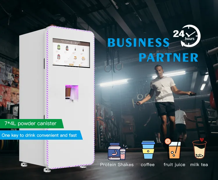 Distributeur automatique autonome de café instantané de machine de boisson protéinée